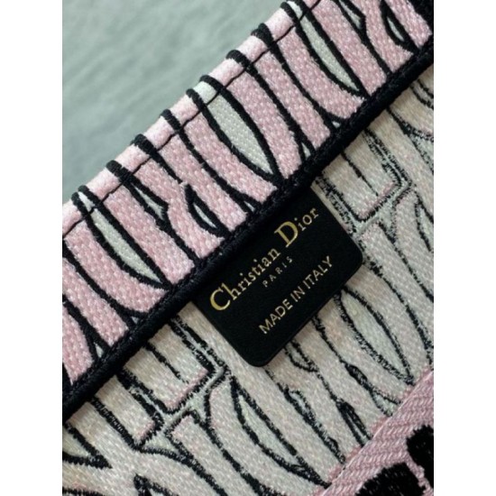 Dior Medium Book Tote Bag Pink Miss Dior Allover Embroidery Replica Replica Perfette Dior Medium Book Tote Bag Pink Miss Dior Allover Embroidery imitazioni