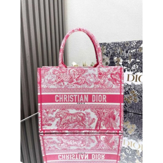 Dior Medium Dioriviera Book Tote Pink Toile de Jouy Embroidery Replica Replica Perfette Dior Medium Dioriviera Book Tote Pink Toile de Jouy Embroidery imitazioni