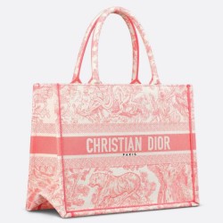 Replica Perfette Dior Medium Dioriviera Book Tote Pink Toile de Jouy Embroidery imitazioni