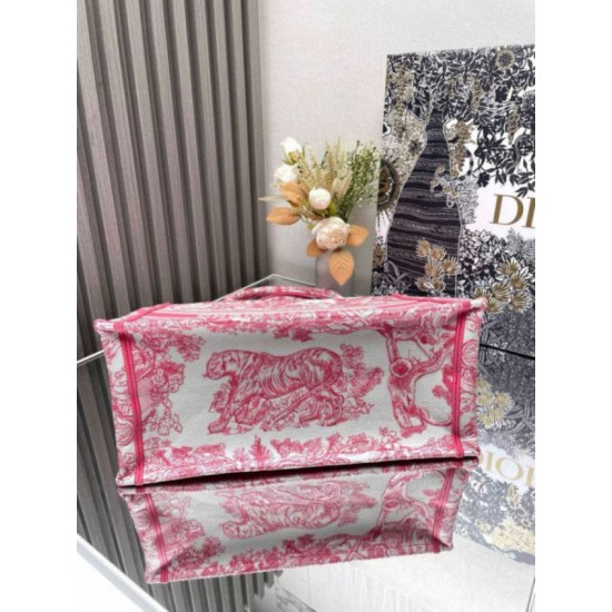 Dior Medium Dioriviera Book Tote Pink Toile de Jouy Embroidery Replica Replica Perfette Dior Medium Dioriviera Book Tote Pink Toile de Jouy Embroidery imitazioni