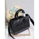 Replica Perfette Dior Medium Lady D-Sire My ABCDior Bag Black Crinkled Calfskin imitazioni