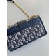 Replica Perfette Borsa Dior 30 Montaigne East-West con catena Jacquard obliquo blu imitazioni