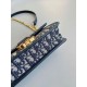 Replica Perfette Borsa Dior 30 Montaigne East-West con catena Jacquard obliquo blu imitazioni