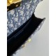 Replica Perfette Borsa Dior 30 Montaigne East-West con catena Jacquard obliquo blu imitazioni