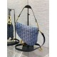 Borsa Dior Saddle con tracolla Blue Denim Oblique Jacquard Replica Replica Perfette Borsa Dior Saddle con tracolla Blue Denim Oblique Jacquard imitazioni