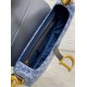 Borsa Dior Saddle con tracolla Blue Denim Oblique Jacquard Replica Replica Perfette Borsa Dior Saddle con tracolla Blue Denim Oblique Jacquard imitazioni