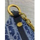 Borsa Dior Diorstar Hobo con catena Blue Denim Oblique Jacquard Replica Replica Perfette Borsa Dior Diorstar Hobo con catena Blue Denim Oblique Jacquard imitazioni