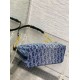 Borsa Dior Diorstar Hobo con catena Blue Denim Oblique Jacquard Replica Replica Perfette Borsa Dior Diorstar Hobo con catena Blue Denim Oblique Jacquard imitazioni