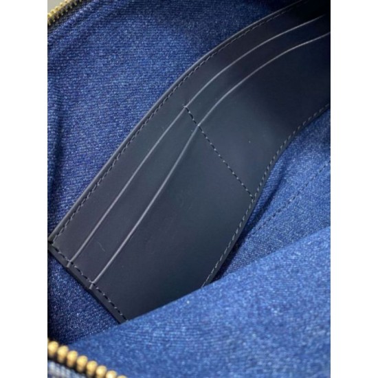 Borsa Dior Diorstar Hobo con catena Blue Denim Oblique Jacquard Replica Replica Perfette Borsa Dior Diorstar Hobo con catena Blue Denim Oblique Jacquard imitazioni