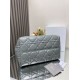 Replica Perfette Dior Toujours Grande Borsa Grigio Macrocannage Pelle di Vitello imitazioni