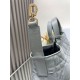 Replica Perfette Dior Toujours Grande Borsa Grigio Macrocannage Pelle di Vitello imitazioni