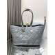 Replica Perfette Dior Toujours Grande Borsa Grigio Macrocannage Pelle di Vitello imitazioni
