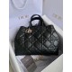 Borse Firmate Replica grande Dior Toujours Pelle di vitello Macrocannage nera qualità specchio Replica Perfette Borse Firmate grande Dior Toujours Pelle di vitello Macrocannage nera imitazioni