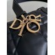 Borse Firmate Replica grande Dior Toujours Pelle di vitello Macrocannage nera qualità specchio Replica Perfette Borse Firmate grande Dior Toujours Pelle di vitello Macrocannage nera imitazioni