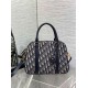 Dior D-Vibe Bowling Borsa grande Jacquard blu obliquo Replica Replica Perfette Dior D-Vibe Bowling Borsa grande Jacquard blu obliquo imitazioni