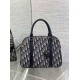 Dior D-Vibe Bowling Borsa grande Jacquard blu obliquo Replica Replica Perfette Dior D-Vibe Bowling Borsa grande Jacquard blu obliquo imitazioni
