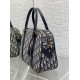Dior D-Vibe Bowling Borsa grande Jacquard blu obliquo Replica Replica Perfette Dior D-Vibe Bowling Borsa grande Jacquard blu obliquo imitazioni