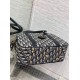 Dior D-Vibe Bowling Borsa grande Jacquard blu obliquo Replica Replica Perfette Dior D-Vibe Bowling Borsa grande Jacquard blu obliquo imitazioni