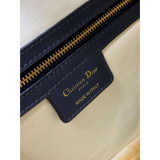 Dior D-Vibe Bowling Borsa grande Jacquard blu obliquo Replica Replica Perfette Dior D-Vibe Bowling Borsa grande Jacquard blu obliquo imitazioni