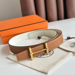 Replica Cintura Hermès H Ancre reversibile, 32 mm, pelle di vitello Epsom Oro e Bianco Imitazioni Replica Cintura Hermès H Ancre reversibile, 32 mm, pelle di vitello Epsom Oro e Bianco