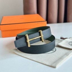 Replica Cintura Hermès H Ancre reversibile, 32 mm, pelle di vitello Epsom Nero e Verde Imitazioni Replica Cintura Hermès H Ancre reversibile, 32 mm, pelle di vitello Epsom Nero e Verde