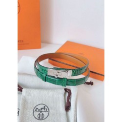Cintura Hermès Kelly 18 in alligatore lucido color malachite Cintura Hermès Kelly 18 in alligatore lucido color malachite