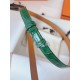 Replica Alta gamma Cintura Hermès Kelly 18 in alligatore lucido color malachite Imitazioni Replica Alta gamma Cintura Hermès Kelly 18 in alligatore lucido color malachite