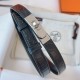 Replica Cintura Hermès Kelly 18 in alligatore nero lucido Imitazioni Replica Cintura Hermès Kelly 18 in alligatore nero lucido