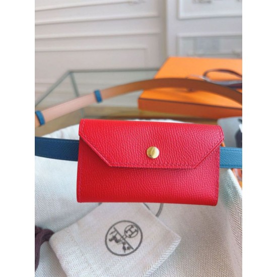 Replica Cintura Hermès Kelly Pocket 18 Cobalto e Pelle di Vitello Epsom Rossa Replica Cintura Hermès Kelly Pocket 18 Cobalto e Pelle di Vitello Epsom Rossa