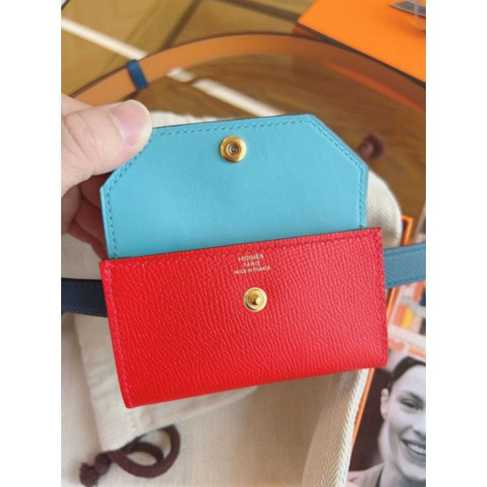 Replica Cintura Hermès Kelly Pocket 18 Cobalto e Pelle di Vitello Epsom Rossa Replica Cintura Hermès Kelly Pocket 18 Cobalto e Pelle di Vitello Epsom Rossa