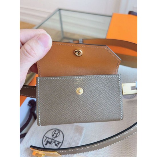Replica Borsa Cintura Hermès Kelly Pocket 18 in vitello Epsom color etoupe Imitazioni Replica Borsa Cintura Hermès Kelly Pocket 18 in vitello Epsom color etoupe