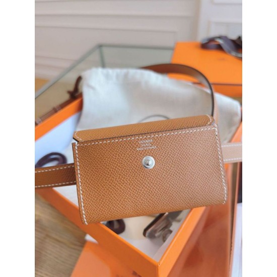 Replica Cintura Hermès Kelly Pocket 18 in vitello Epsom color oro Imitazioni Replica Cintura Hermès Kelly Pocket 18 in vitello Epsom color oro