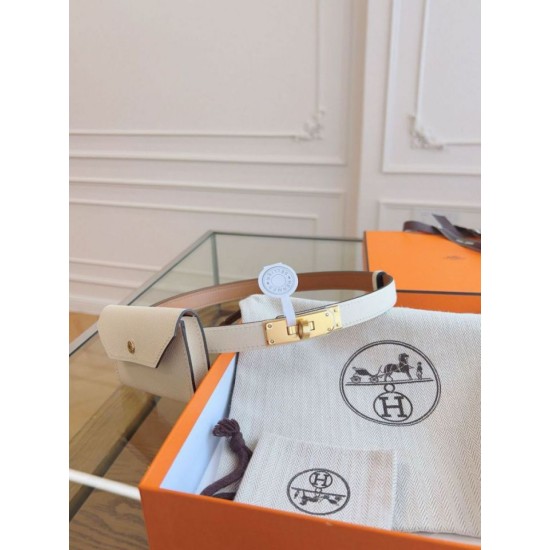 Replica Borsa Cintura Hermès Kelly Pocket 18 in vitello Epsom bianco Replica Cintura Hermès Kelly Pocket 18 in vitello Epsom bianco