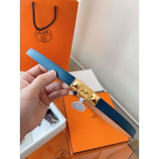 Replica Pari Hermès Rivale 18 Belt in Vitello Epsom Blu Replica Pari Hermès Rivale 18 Belt in Vitello Epsom Blu