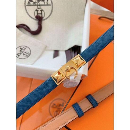 Replica Pari Hermès Rivale 18 Belt in Vitello Epsom Blu Replica Pari Hermès Rivale 18 Belt in Vitello Epsom Blu