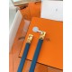 Replica Pari Hermès Rivale 18 Belt in Vitello Epsom Blu Replica Pari Hermès Rivale 18 Belt in Vitello Epsom Blu