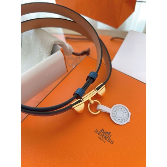 Replica Pari Hermès Rivale 18 Belt in Vitello Epsom Blu Replica Pari Hermès Rivale 18 Belt in Vitello Epsom Blu