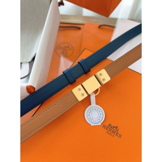Replica Pari Hermès Rivale 18 Belt in Vitello Epsom Blu Replica Pari Hermès Rivale 18 Belt in Vitello Epsom Blu