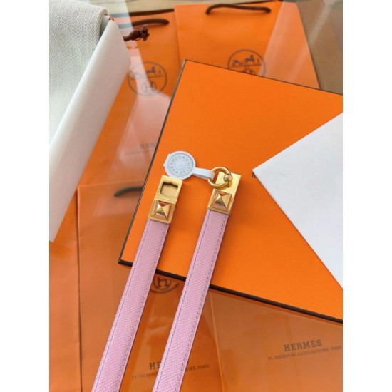 Replica Alta gamma Cintura Hermès Rivale 18 in vitello Epsom color malva Sylvestre Replica Alta gamma Cintura Hermès Rivale 18 in vitello Epsom color malva Sylvestre