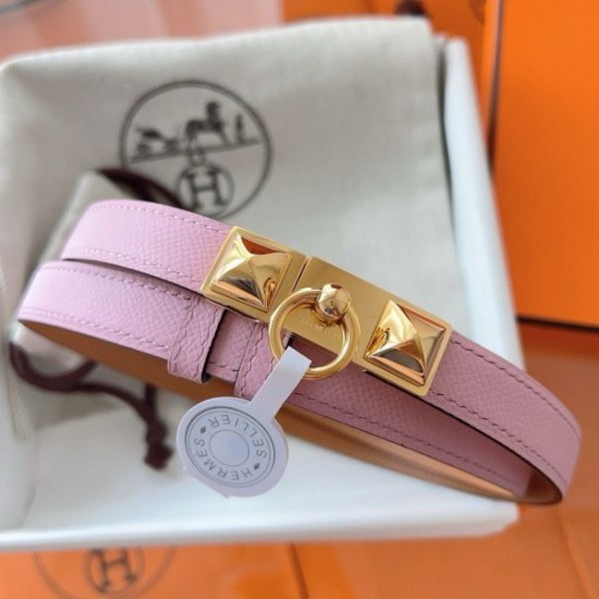 Replica Alta gamma Cintura Hermès Rivale 18 in vitello Epsom color malva Sylvestre Replica Alta gamma Cintura Hermès Rivale 18 in vitello Epsom color malva Sylvestre