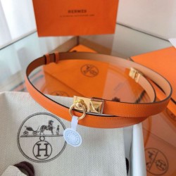 Replica Cintura Hermès Rivale 18 con fibbia Rivale pelle di vitello Epsom Arancione Replica Cintura Hermès Rivale 18 con fibbia Rivale pelle di vitello Epsom Arancione