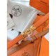 Replica Cintura Hermès Rivale 18 con fibbia Rivale pelle di vitello Epsom Arancione