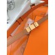 Replica Cintura Hermès Rivale 18 con fibbia Rivale pelle di vitello Epsom Arancione