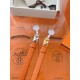 Replica Cintura Hermès Rivale 18 con fibbia Rivale pelle di vitello Epsom Arancione