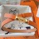 Replica Cintura Hermès Rivale 18 con fibbia Rivale pelle di vitello Epsom Arancione