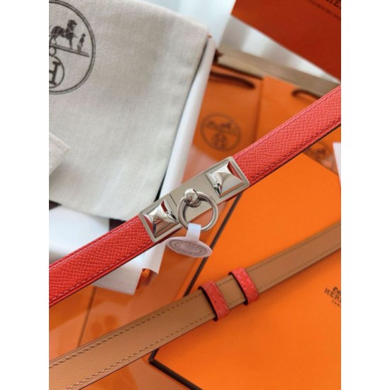 Replica Borsa Cintura Hermès Rivale 18 con fibbia Rivale in Epsom rosso Pelle di vitello