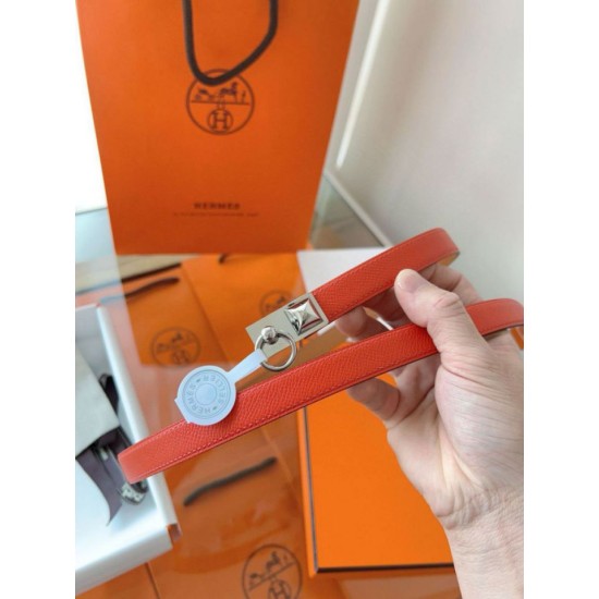 Replica Borsa Cintura Hermès Rivale 18 con fibbia Rivale in Epsom rosso Pelle di vitello