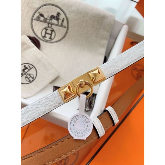 Replica Pari Cintura Hermès Rivale 18 con fibbia Rivale in vitello Epsom bianco Imitazioni Replica Pari Cintura Hermès Rivale 18 con fibbia Rivale in vitello Epsom bianco
