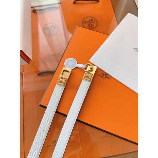 Replica Pari Cintura Hermès Rivale 18 con fibbia Rivale in vitello Epsom bianco Imitazioni Replica Pari Cintura Hermès Rivale 18 con fibbia Rivale in vitello Epsom bianco