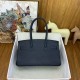 Replica Borsa  1:1 a spalla Hermès Birkin Light 29 nera Clemence
